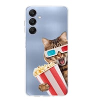 PrintiFy Samsung Galaxy A25 ile Uyumlu Kedi 1 Kamera Korumalı Şeffaf Kılıf