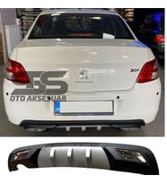 Peugeot 301 Difüzör Arka Tampon Eki 2 Egzoz Çıkışlı Gri