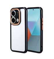 Skyarc Xiaomi Redmi Note 13 Pro 4G Kılıf Kamera Korumalı Renkli Kenar ve Çerçeve Tasarımlı Vitamin Kapak (Siyah)