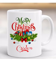 Yeni Yıl Mutlu Yıllar Yılbaşı Baskılı Kupa, Porselen ve Kulplu Bardak, Mery Chrismas-