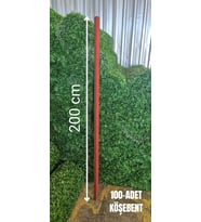 Köşebent Demir Sivri Antipaslı-( 40 x 40 ) -3mm 200 cmYükseklik (100 Adet) (Kırmızı)