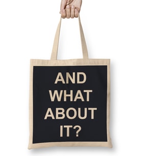 And What About It Slogan Bez Çanta Uzun Saplı