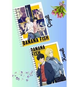 Banana fish anime defter seti 2 adet A4 boyutu 21*30 çizgili + kareli 60 syf