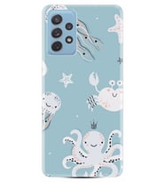 Kılıfland Samsung Galaxy A72 Kılıf Silikon Resimli Kapak JellyFish Pattern Stok 919