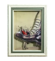 e38 EL İŞÇİLİĞİ  KAĞIT RÖLYEF TABLO 65x86 CM - 6340