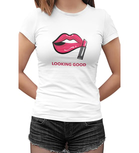 Looking Good Beyaz Bayan Tshirt