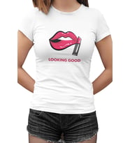 Looking Good Beyaz Bayan Tshirt