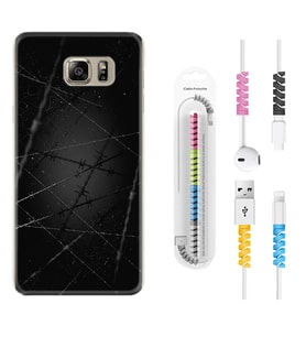 Samsung S7 Edge S20 Fe Plus Ultra S21 S22 Kılıf Kablo Koruma Spiral Silikon Dikenli Tel 1779