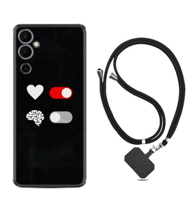 Tecno Pova 4 Kılıf Silikon Boyun Askılı İpli Desenli Silikon Love Brain 1722