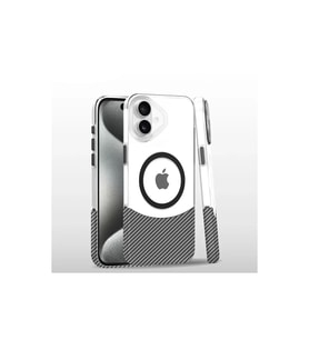 İphone 16 Carbon Puzzle Kapak - Beyaz