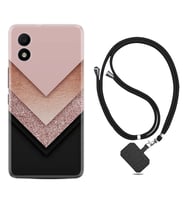 TCL 303 Kılıf Resimli Boyun Askılı İpli Desenli Silikon Great Marble 1405