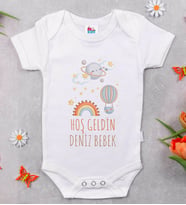 BK Kids İsimli Hoş Geldin Bebek Tasarımlı Beyaz Bebek Body Zıbın-7