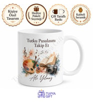 Hobi Temalı Kişiye Özel Baskılı Kupa Bardak Hediye Porselen Mug