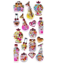 Sticker Kabartmalı Sticker Defter, Planlayıcı Etiket (pullu-813) - 17x9 cm - Parfüm Oje