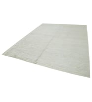 Krem Halı Modern Geometrik Desenli Kabartmalı Yüzey El Dokuma Salon ve Yatak Odası Halısı