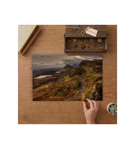 Dağ Yolu - Sonbahar Tasarımı 240 parça Ahşap Puzzle Ahşap Kutuda MP09555