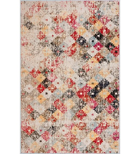 Eliana Home Baskılı, Yıkanabilir Kaymaz Taban Salon Halısı LNA1696 100x150 cm (Kırmızı)