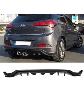 Hyundai i20 R20 Arka Ek Difüzör Parlak Siyah Plastik 2014 2015 2016 2017 Arka-difizör-bodykit-ek