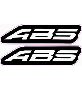 MOTOSIKLET ABS YAZISI 7 CM SİYAH