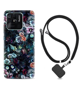Xiaomi Poco X3 Pro M4 Pro X4 Pro C40 10C Kılıf Boyun Askılı Silikon Great Flowers 1304