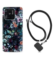 Xiaomi Poco X3 Pro M4 Pro X4 Pro C40 10C Kılıf Boyun Askılı Silikon Great Flowers 1304
