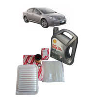 2008-2018 BENZİNLİ TOYOTA AVENSİS 1.6 1.8 2.0  MOTORLAR İÇİN YAĞ BAKIM SETİ SHELL 5W 30