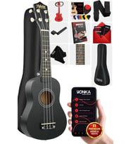 Midex UKX-901BK Siyah Soprano Ukulele (Askı Çanta Metod Pena)