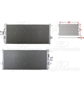 VW T4 2.0 2.4D 2.5 1990-2003 Klima Radyatörü 678X291X16 701820413D Wisco