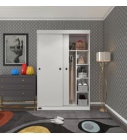Kenzlife gardırop sürgülü kapaklı kapılı 120 papatya byz gardolap dolap
