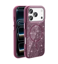 Apple iPhone 18 Pro Max Kılıf M-safe Şarj Özellikli Parlayan Simli Zore Okso Kapak