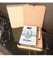 Avukata Hediye Ahşap Kutulu Defter Kalem Set 002