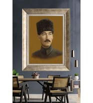 Gümüş Çerçeveli Atatürk Tablo ds137