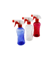 350ML RENKLİ ŞEFFAF UZUN - PLASTİK - BURGULU BOŞ SPREY PÜSKÜRTÜCÜ ŞİŞE (5343)