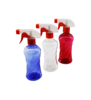 350ML RENKLİ ŞEFFAF UZUN - PLASTİK - BURGULU BOŞ SPREY PÜSKÜRTÜCÜ ŞİŞE (5343)