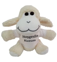 Hoşgeldin Kuzum Tişörtlü Peluş Kuzu