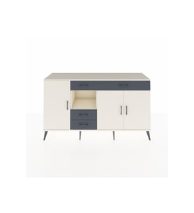 Hyperion Konsol 4 Raflı 4 Çekmeceli 3 Kapaklı 176x44x99 Aytaşı-Aytaşı/Antrasit