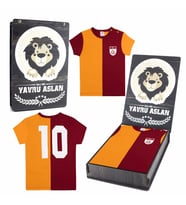 Galatasaray Orijinal Metin Oktay Bebek T-shirt  Özel Ahşap Kutulu (Kırmızı)