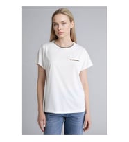 Defacto Basic Ekru Kadın T-Shirt K7701AZ/ER105