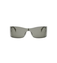 Celine CL40283U 16A Kadın Güneş Gözlüğü - Maske Form Gümüş Metal Çerçeveli Füme Camlı