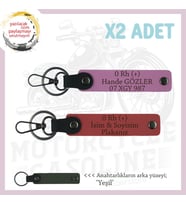 Ehliyeti Olanlara Hediye İsim Plaka ve 0 Rh (+) Kan Grubu Yazılı x2 Anahtarlık, Nar Çiçeği-Pembe-Ysl (Çok Renkli)