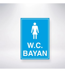 W.C Bayan 21x28 Arkası Yapışkanlı Levha