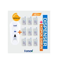 Fomex F210 Köpük Sabun Aparatı Beyaz 1000 ML +F116 Köpük Sabun 1000 ml Standart 9 Adet