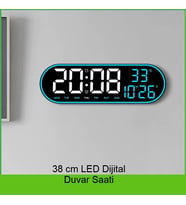 USB ile Çalışan LED Duvar Saati Büyük Ekran, Geri Sayım, Alarm, Kumandalı, Sıcaklık,Tarih Gösterimi (Siyah)