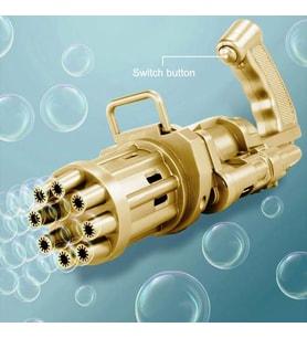 YENİ DİZAYN ÇOKLU KÖPÜK ATAN KÖPÜK TABANCASI BUBBLES GUN BALONCUK TABANCASI PİLLİ KÖPÜK MAKİNASI GOLD GUN