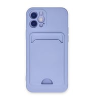 Northcity Apple iPhone 12 Uyumlu Kılıf Kelvin Kartvizitli Silikon - Lila