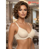 Le Jardin Premium Kadın Büyük Beden Soft Boş Cup Balenli Desteksiz Kutulu Tek Sütyen