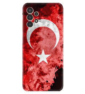 Samsung Galaxy M14 Uyumlu Kılıf Resimli Desenli Baskılı Silikon Şanlı Türk Bayrağı 3 1395