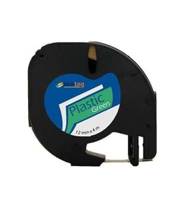 DYMO LETRATAG MUADİL PLASTİK ETİKET YEŞİL 12MM X 4 METRE ÜCRETSİZ