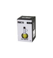 MİNİ CAM YAĞDANLIK ÇİZGİLİ DESEN 300ML AHŞAP BAMBU MANTAR TIPA (5343)
