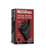 Masterforce Siyah Nitril Eldiven Medıum 50Li Paket